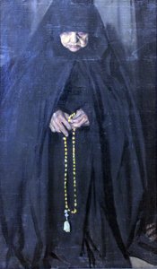 Monja anciana de Boris Mikhailovich Kustodiev